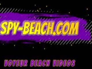 Voyeur aficionados nudista playa - oculto cámara primer plano espectáculo